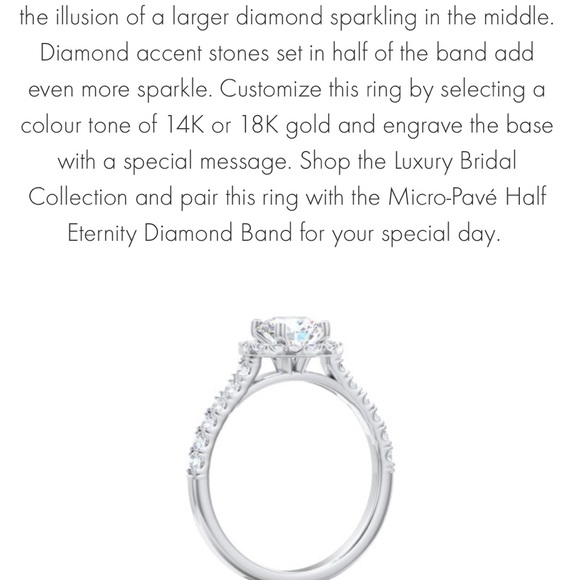 Halo Style Engagement Ring - Picture 4 of 6